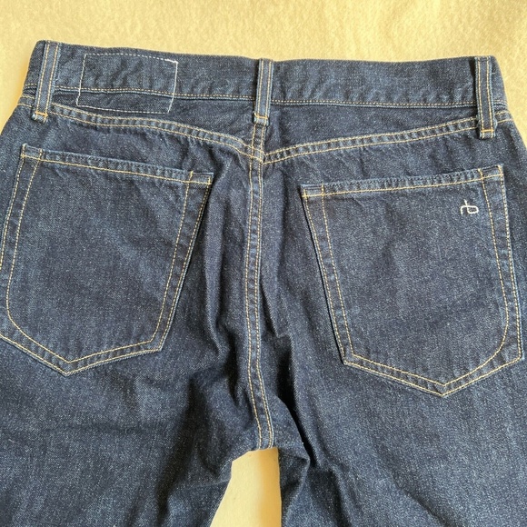 Rag & Bone Jeans Men's 31 Blue Denim RB 15X Slim Straight Button Fly Dark Wash - Picture 4 of 8